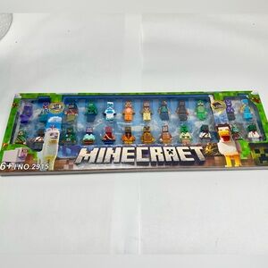 Minecraft Action Figures + Accessories Building Blocks Brick Mini Figure 24+ Pcs
